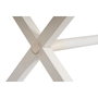 DKD Home Decor Mesa de Comedor Mango y Metal Rombo Blanco y Dorado