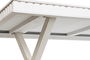 DKD Home Decor Mesa Comedor Moderno Blanco Dorado 90 x 76 x 180 cm