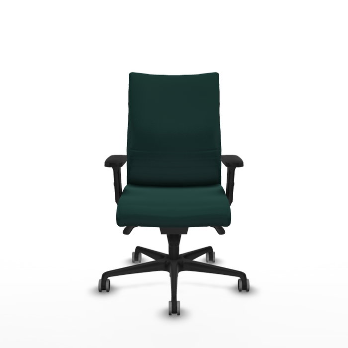 PIQUERAS Y CRESPO Silla Albacete Confidente Verde Botella con Mecanismo Sincro y Brazos 2D