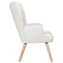Home Deco Factory Sillón Rizo Rhea Blanco - Sillón Tapizado en Poliéster, Estructura de Madera y Hierro, Medidas 68x75x96 cm