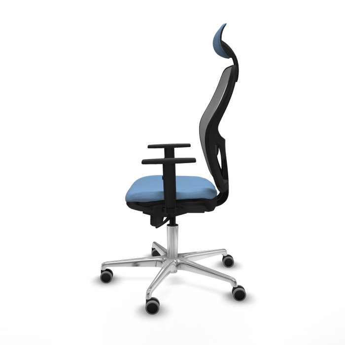 PIQUERAS Y CRESPO Silla de oficina Jorquera con mecanismo Sincro, Azul cielo y Gris PIQUERAS Y CRESPO Silla de oficina Jorquera con mecanismo Sincro, Azul cielo y Gris