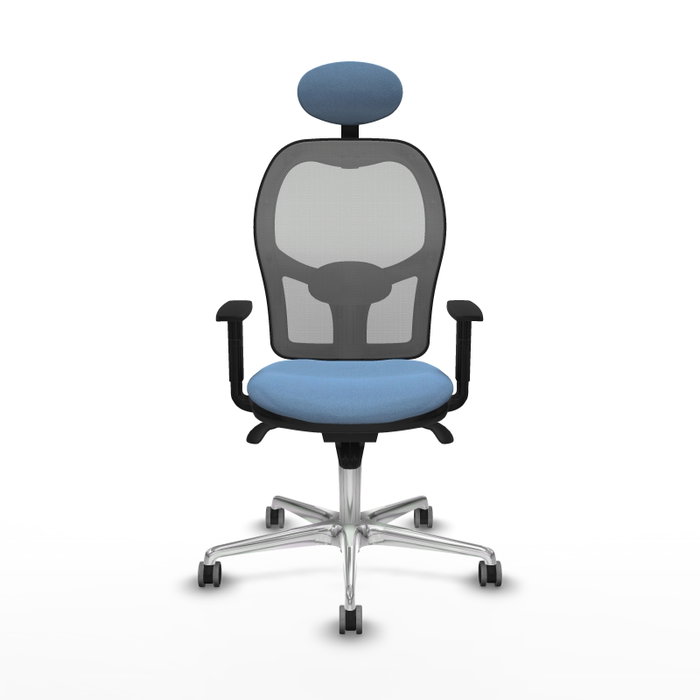 PIQUERAS Y CRESPO Silla de oficina Jorquera con mecanismo Sincro, Azul cielo y Gris PIQUERAS Y CRESPO Silla de oficina Jorquera con mecanismo Sincro, Azul cielo y Gris