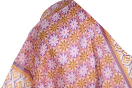 DKD Home Decor Kaftan Mediterraneo Fucsia Naranja 180 x 90 cm (4 Unidades)