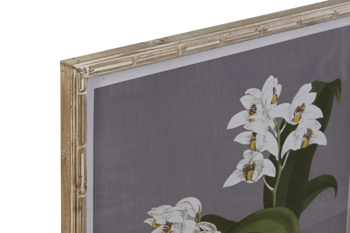 DKD Home Decor Cuadro Cristal Abeto Flores Surtido de 6 Unidades