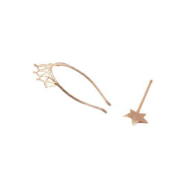 Inca Conjunto Princesa 2 Piezas Diadema Corona y Varita Estrella Rosa