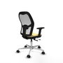 PIQUERAS Y CRESPO Silla de oficina Jorquera con mecanismo Sincro/Traslack, Crema y Blanco