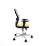 PIQUERAS Y CRESPO Silla de oficina Jorquera con mecanismo Sincro/Traslack, Crema y Blanco