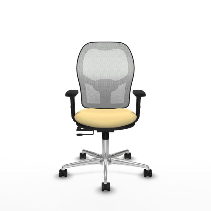 PIQUERAS Y CRESPO Silla de oficina Jorquera con mecanismo Sincro/Traslack, Crema y Blanco PIQUERAS Y CRESPO Silla de oficina Jorquera con mecanismo Sincro/Traslack, Crema y Blanco
