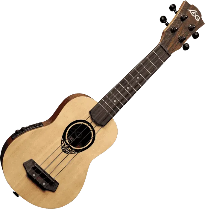 LAG Tiki Uku Baby Soprano Electro-Acustico Slim Arch Back Ukelele