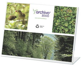 Expositor Sobremesa En Forma De L A3 Horizontal Cristal