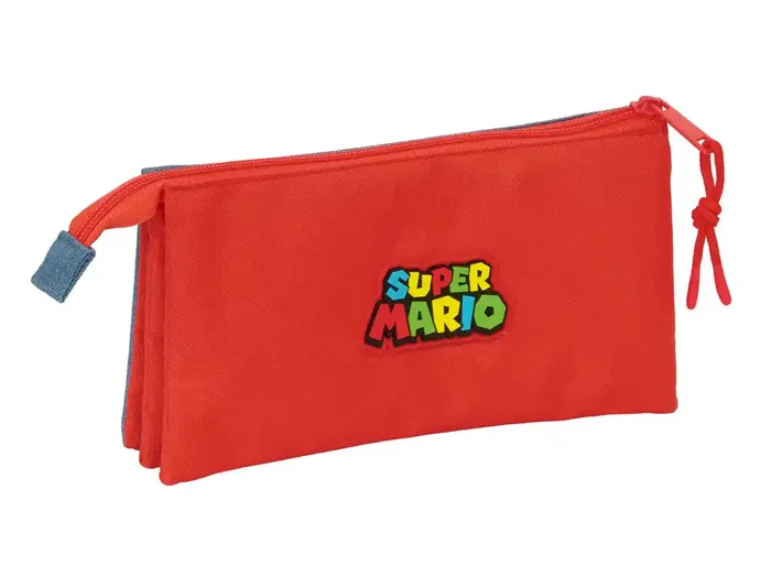 Safta Estuche Portatodo Colección Super Mario Triple con 3 Cremalleras 120x30x220 mm Safta Estuche Portatodo Colección Super Mario Triple con 3 Cremalleras 120x30x220 mm