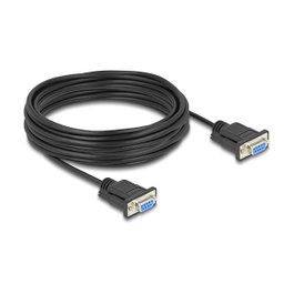 DeLOCK Cable de serie RS-232 D-Sub9 hembra a hembra 10 m Negro