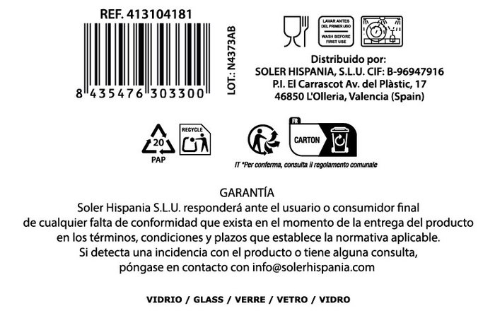 La Mediterranea Copa Auriss Viso 500cc, Pack de 16 unidades