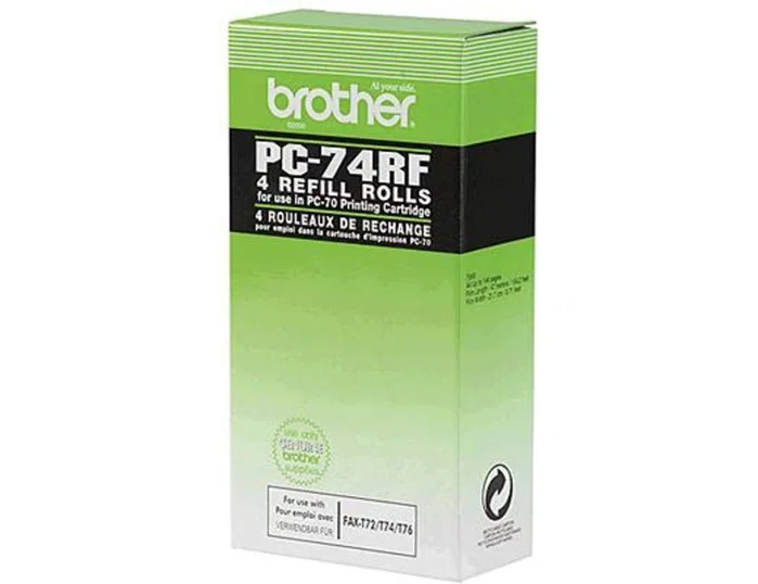 Brother PC-74RF Pack de 4 Bobinas de Transferencia Térmica Negra Brother PC-74RF Pack de 4 Bobinas de Transferencia Térmica Negra