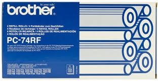 Brother PC 74 RF Pack de 4 Rollos de Transferencia Térmica Negro Brother PC 74 RF Pack de 4 Rollos de Transferencia Térmica Negro