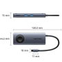 Vention TPMHB Hub USB-C Carga Inalámbrica 1xHDMI 4K 2xUSB 1xUSB-C PD Gris