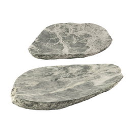 Summa Premium Fuente de Piedra Natural Supiedra Cantos, Color Gris, 19x12 cm (Set de 2)
