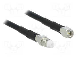 DeLOCK 12451 Cable coaxial RG-58 con conectores SMA y FME de 10 m