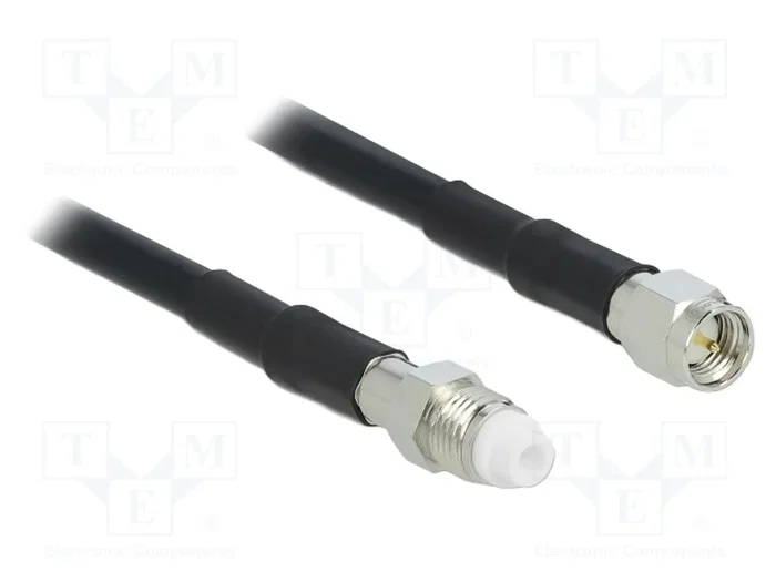 DeLOCK 12451 Cable coaxial RG-58 con conectores SMA y FME de 10 m