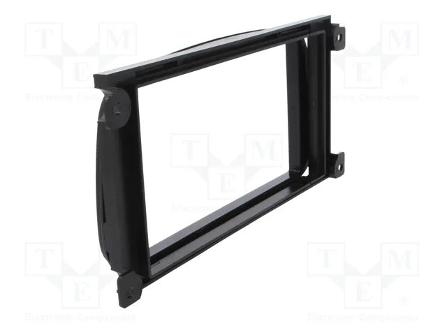 PER.PIC. Bastidor de montaje de radio 2 DIN para Ford, Negro Brillante