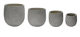DKD Home Decor Macetero Gris 50 x 54 x 50 cm Set de 4