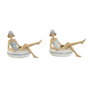 DKD Home Decor Figura de Bañista Flotante en Resina, Surtido de 2 Unidades