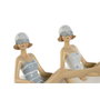 DKD Home Decor Figura de Bañista Flotante en Resina, Surtido de 2 Unidades