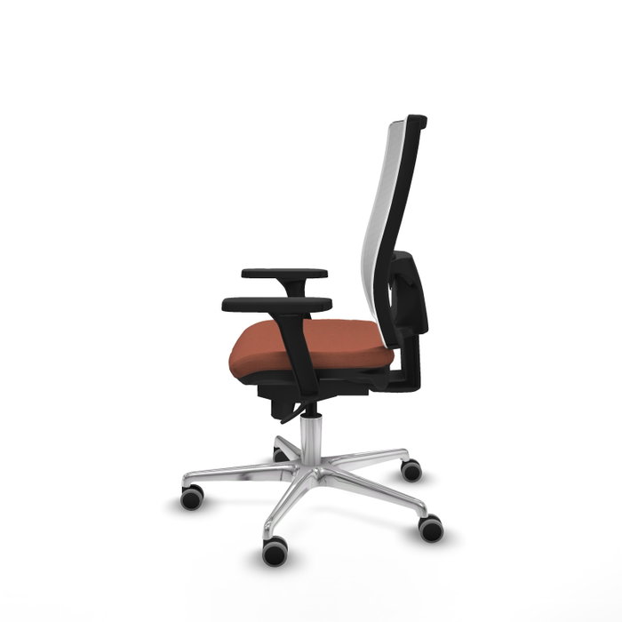 PIQUERAS Y CRESPO Silla de oficina Horna con mecanismo Sincro Marrón y Blanco PIQUERAS Y CRESPO Silla de oficina Horna con mecanismo Sincro Marrón y Blanco