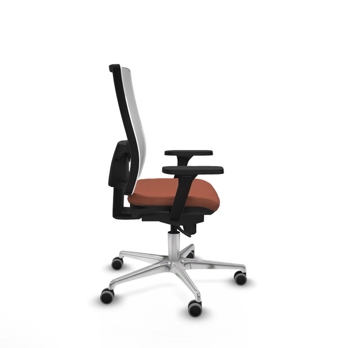 PIQUERAS Y CRESPO Silla de oficina Horna con mecanismo Sincro Marrón y Blanco PIQUERAS Y CRESPO Silla de oficina Horna con mecanismo Sincro Marrón y Blanco