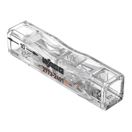 WAGO 2773-2401 Conector de paso para 2 conductores, máx. 4 mm², transparente