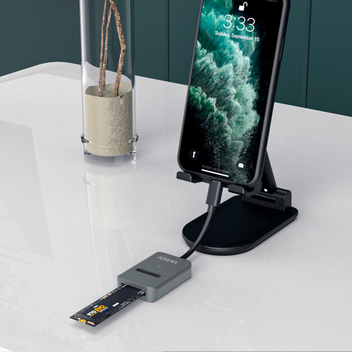 Aisens Dock USB-C para SSD M.2 SATA/NVMe ASUC-M2D012-GR Gris Aisens Dock USB-C para SSD M.2 SATA/NVMe ASUC-M2D012-GR Gris