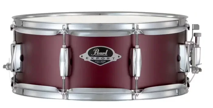 PEARL Export Caja 14" X 5.5" Satin Scarlet Pearl - Cascos de Álamo 6 Capas, Sonido Potente y Resonante