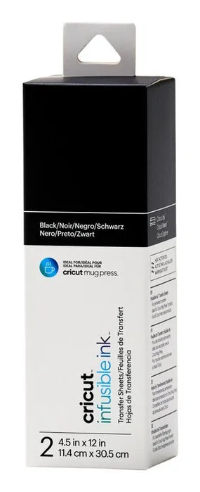 Cricut 2011893 Vinilo de transferencia térmica liso, Negro, 2 hojas Cricut 2011893 Vinilo de transferencia térmica liso, Negro, 2 hojas