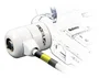 Mobilis Corporate Key - Cable Antirrobo de Acero con Llave, Longitud 1.8 m, Color Blanco, Incluye 2 Llaves
