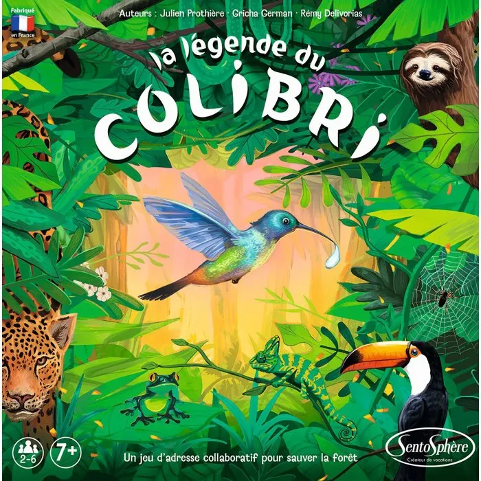Sentosphere AAAZF96648 La Leyenda del Colibrí - Juego de Mesa Cooperativo para Salvar el Bosque, Destreza y Reflejos, a Partir de 7 Años