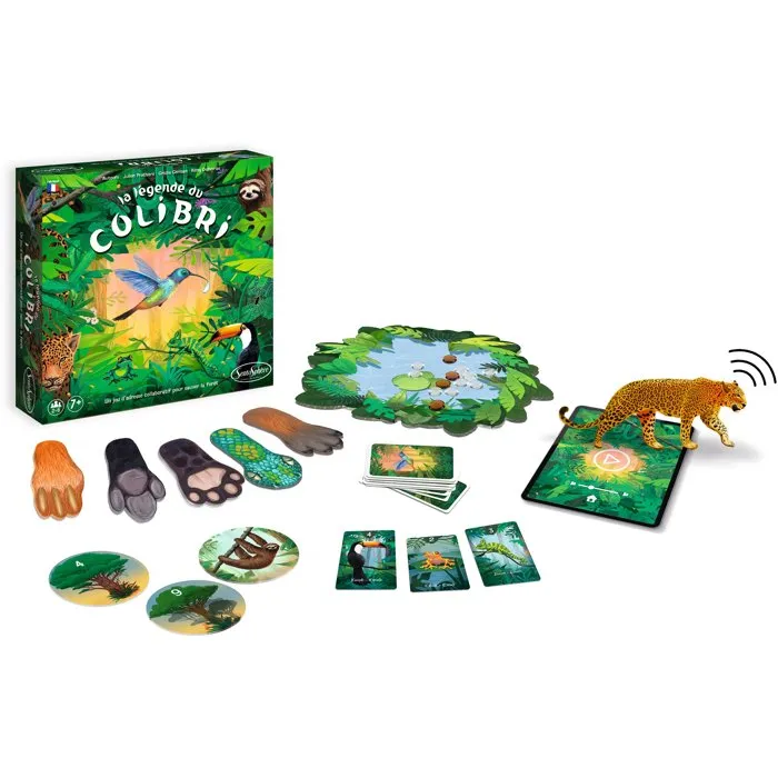 Sentosphere AAAZF96648 La Leyenda del Colibrí - Juego de Mesa Cooperativo para Salvar el Bosque, Destreza y Reflejos, a Partir de 7 Años