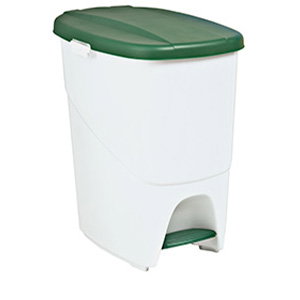 PEDALBIN Cubo de Basura con Pedal 25 Litros Verde 42 cm de Alto, 27x40 cm - Cubo de Plástico para Cocina PEDALBIN Cubo de Basura con Pedal 25 Litros Verde 42 cm de Alto, 27x40 cm - Cubo de Plástico para Cocina