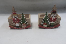 DKD Home Decor Decoración MDF Cascanueces Surtido de 2 Piezas 15x18x16,5 cm