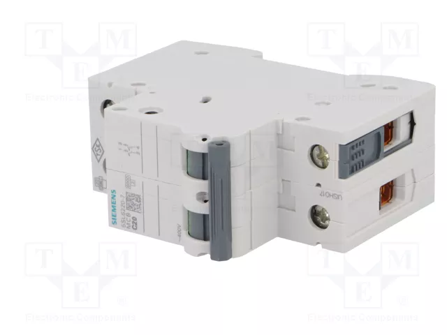 SIEMENS 5SL6220-7 Interruptor magnetotérmico 2 polos 20A Característica C