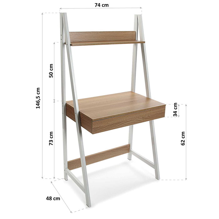 Escritorio Olympia Versa Madera MDF 48 x 146,5 x 74 cm Escritorio Olympia Versa Madera MDF 48 x 146,5 x 74 cm