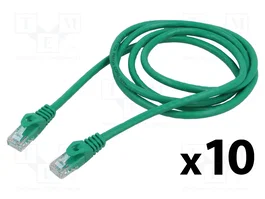LANBERG Patch Cord Cat 6 U/UTP Verde 1,5m con RJ45