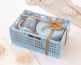 KioKids Set Alimentación Bebé Petits Moments Taza Aprendizaje Cuenco Térmico Azul +6 meses