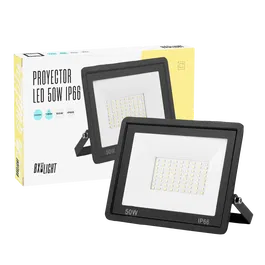 BX3 Light Foco Proyector LED 50W, 6000 Lumen, 6000K Blanco Frio, IP66, Regulable, Vida Util 60000H, Modelo BX3-6007-CW, Iluminacion Exterior