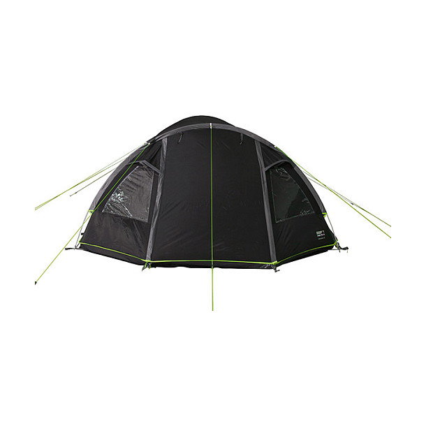 High Peak Mesos 4P Tienda de Campaña Cúpula para 4 Personas con Ventilación, Verde y Gris - Con Vestíbulo o Túnel