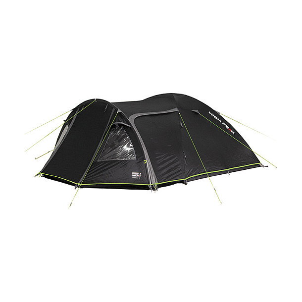 High Peak Mesos 4P Tienda de Campaña Cúpula para 4 Personas con Ventilación, Verde y Gris - Con Vestíbulo o Túnel