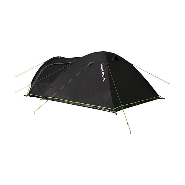 High Peak Mesos 4P Tienda de Campaña Cúpula para 4 Personas con Ventilación, Verde y Gris - Con Vestíbulo o Túnel