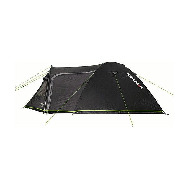 High Peak Mesos 4P Tienda de Campaña Cúpula para 4 Personas con Ventilación, Verde y Gris - Con Vestíbulo o Túnel