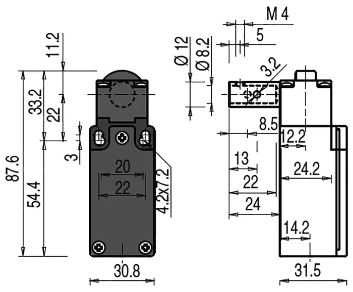 PIZZATO ELETTRICA Interruptor de seguridad de bisagra FM NC + NA