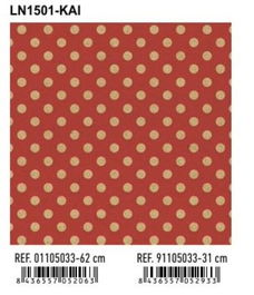 Papel De Regalo Bobina Basika 31 Cm X 80 M (2 Kg Aprox.) Lunares (Ln1501-Kai 31 Cm)