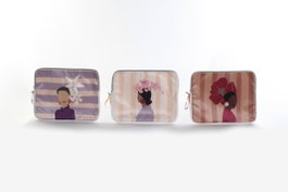 DKD Home Decor Funda para iPad Velvet Poliéster AFROCHIC Surtido de 3 unidades
